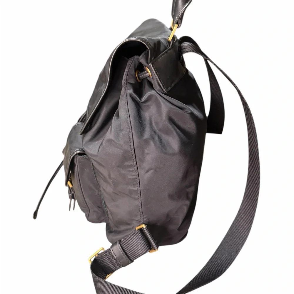 Tory Burch Nylon and Leather Black Backpack